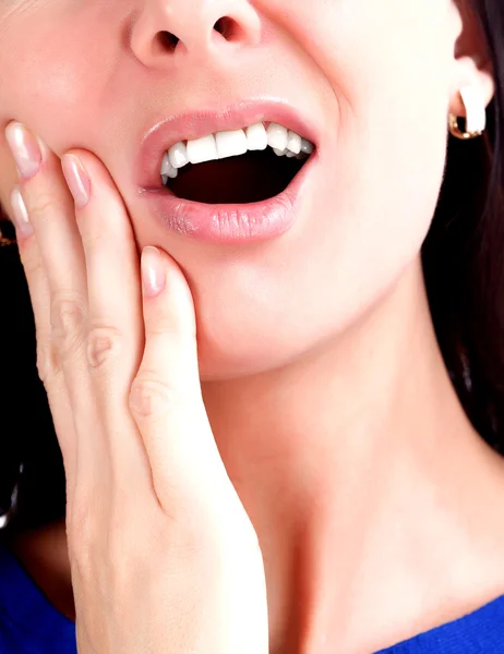 Donna con mal di denti — Foto Stock