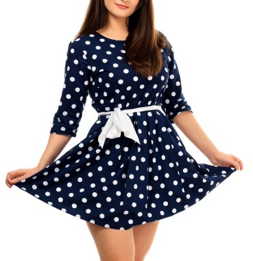 kadın üzerinde beyaz retro stil izole poz