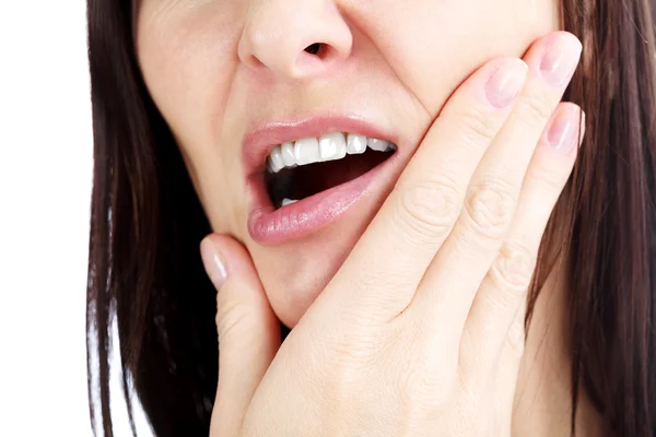 Donna con un mal di denti — Foto Stock