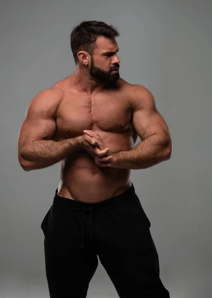 Fitness Pánský Model Studiu — Stock fotografie