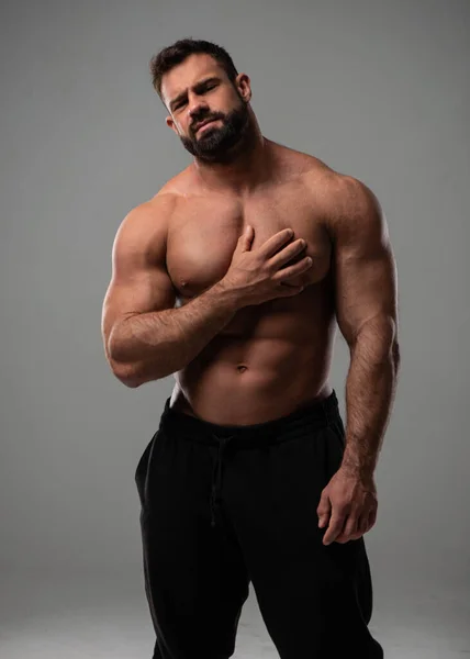 Fitness Male Model Studio — Stock Photo, Image