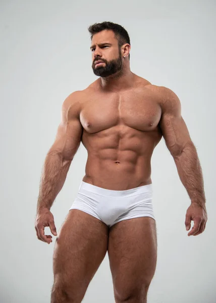 Fitness Male Model Studio — Stock Photo, Image