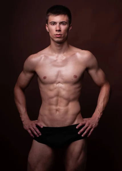 Fitness Modelo Masculino Estudio — Foto de Stock