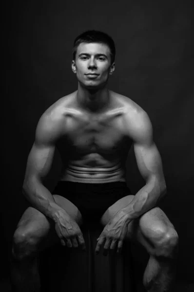 Fitness Modèle Masculin Studio — Photo