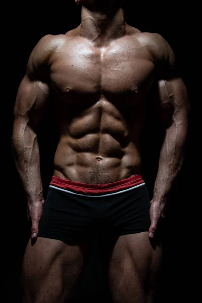 Muscled Male Torso Six Pack — Stock Photo, Image