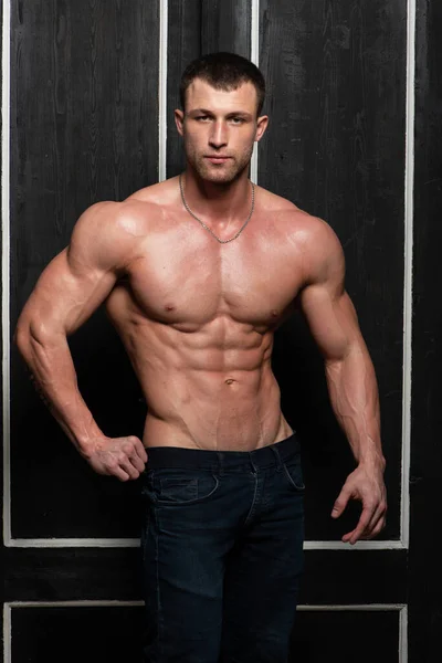 Fitness Male Model Studio — Stock Photo, Image