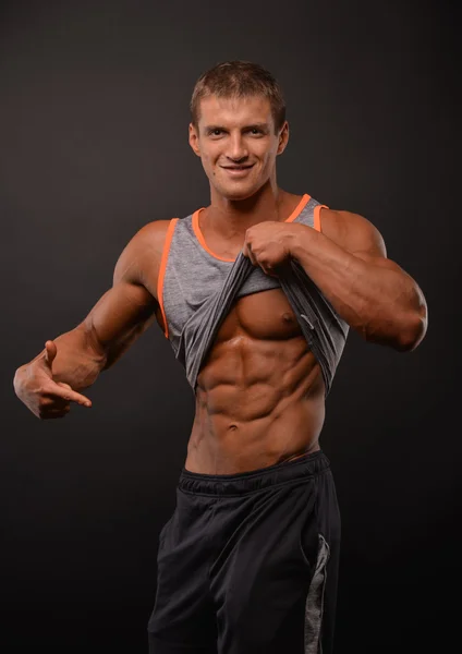 Muscled male model — Stock Photo, Image