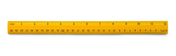 Yellow wooden ruler — Stock Photo, Image