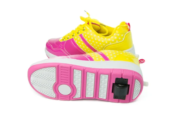 Pair of pink heelys — 스톡 사진