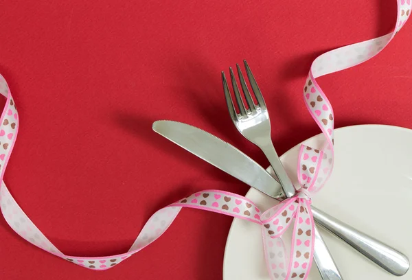 Valentine's day dinner meal — Stock Photo, Image