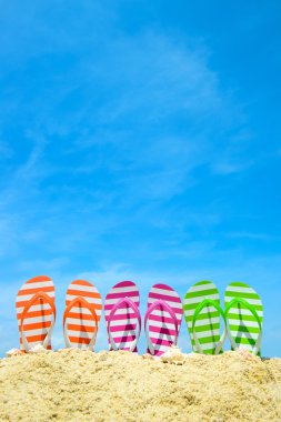 Yaz plaj ile flip flop