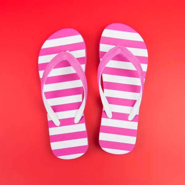 Pink striped sandal — Stock Photo, Image