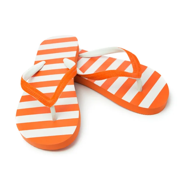 Oranje gestreepte sandaal — Stockfoto