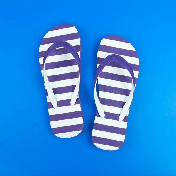 Purple striped sandal — Stock Photo, Image