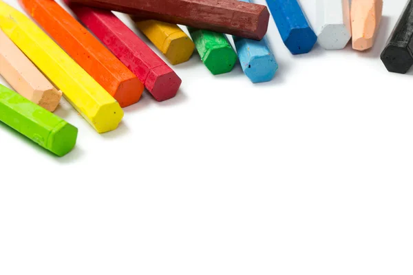 Spectrum of colorful crayons — Stock Photo, Image