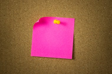 Kırmızı ya da pembe yapışkan not