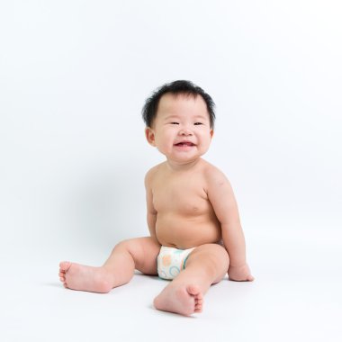 Asya bebek oturan