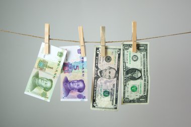 Money laundry concept clipart