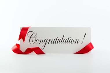 Congratulations note or greeting card clipart