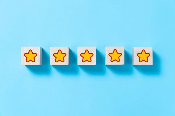 Fünf Sterne Produktqualitätsbewertung — Stockfoto