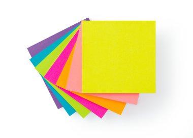 Çok renkli post it yapışkan notu yastıkları