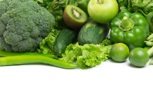 Zelená zelenina a ovoce — Stock fotografie