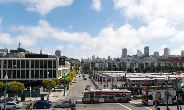 Uitzicht op straat in San Francisco — Stockfoto