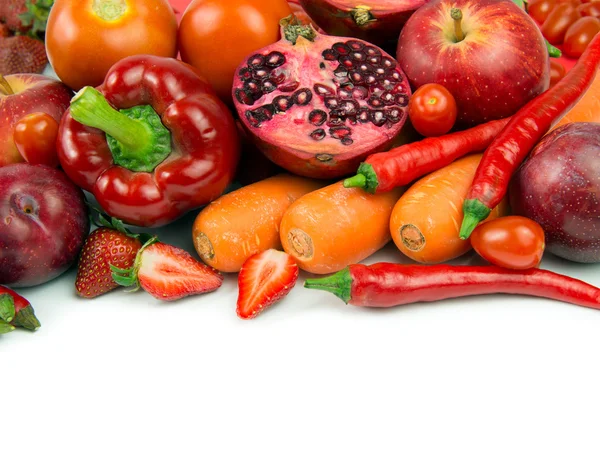 Rotes Gemüse und Obst — Stockfoto