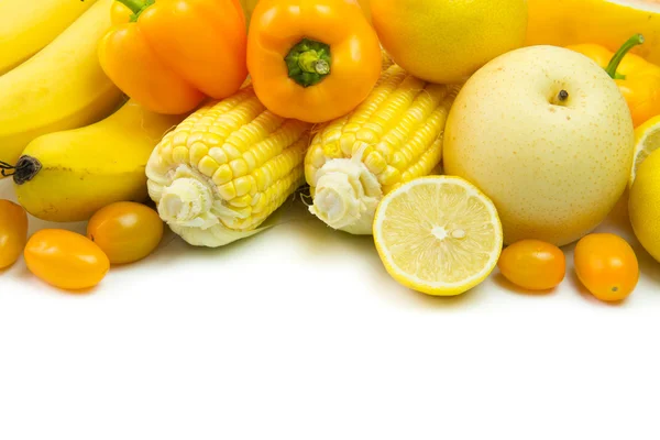 Yellow vegetables and fruits — Stock Photo, Image