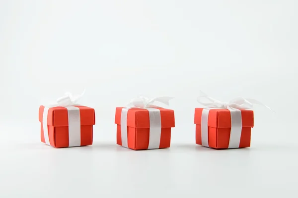 Scatole regalo rosse — Foto Stock