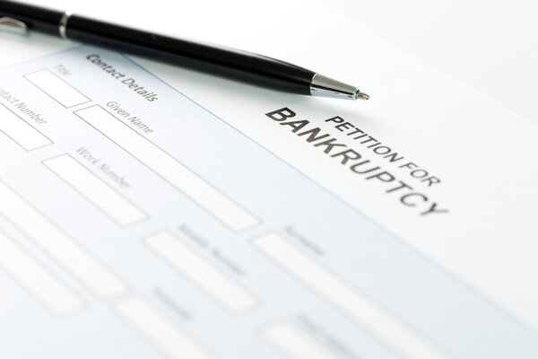 Bankruptcy form and pen