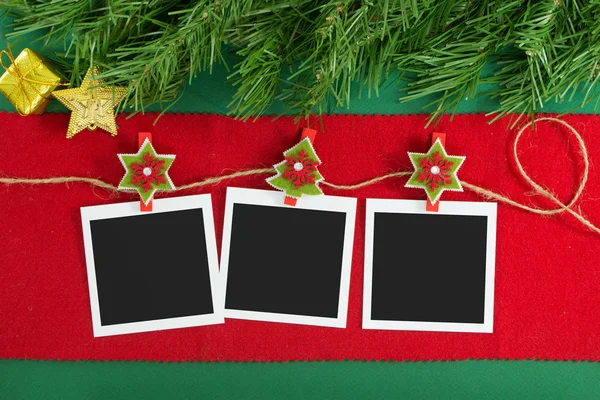 Christmas polaroid photo frames — Stock Photo, Image