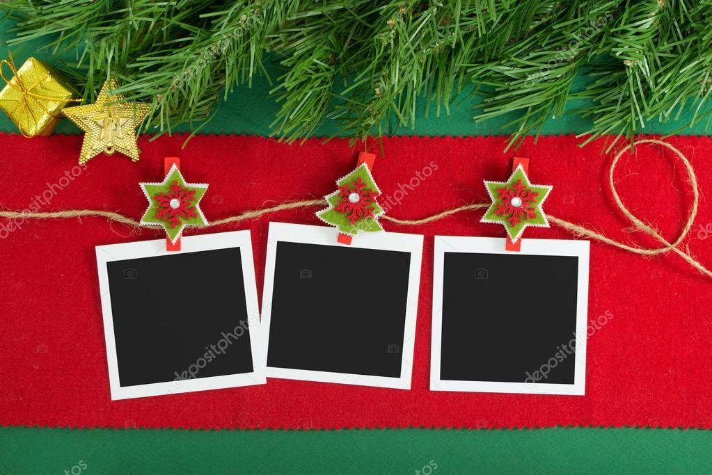 Christmas polaroid photo frames — Stock Photo © shirotie #90731086