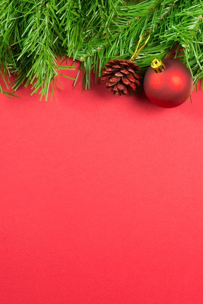 Red color christmas background — Stock Photo, Image