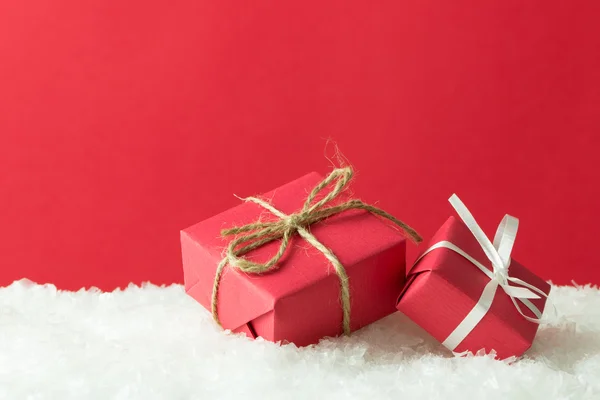 Tres cajas de regalo blancas — Foto de Stock