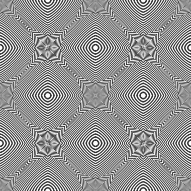 Dikişsiz op art geometrik desen.