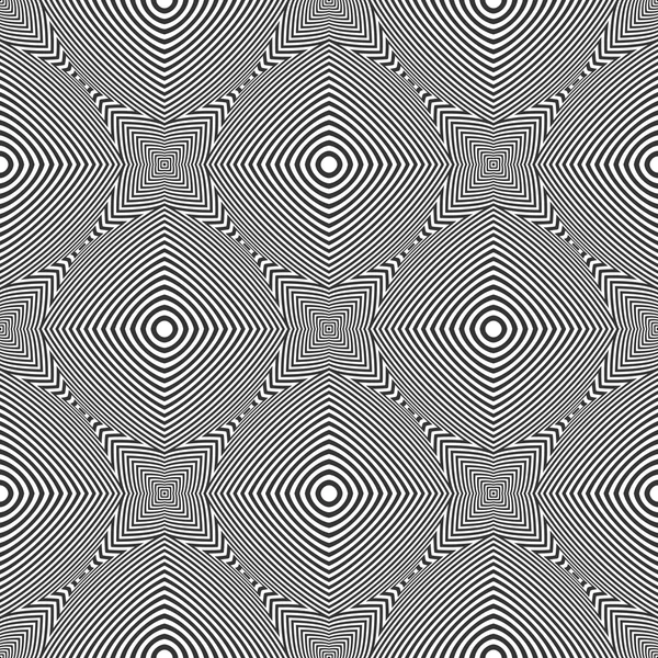 Geometrický vzor bezešvé op art. — Stockový vektor