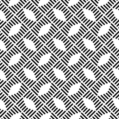 Kusursuz geometrik, siyah ve beyaz deseni ve dokuyu kontrol etti. Vektör sanatı.