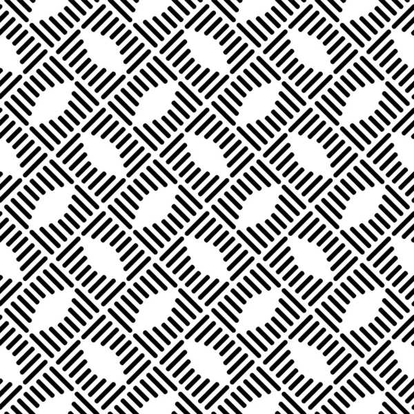 Seamless Geometric Checked Black White Pattern Texture Vector Art — Stock Vector