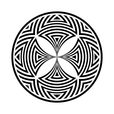 Soyut geometrik daire tasarım elementi. Vektör sanatı.