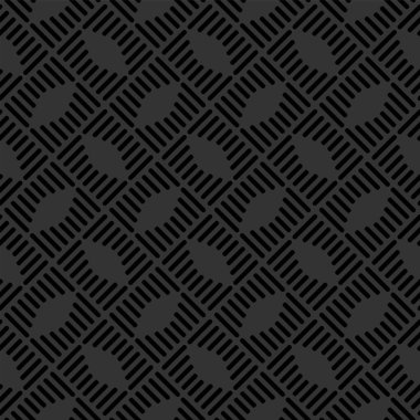 Kusursuz geometrik, siyah ve gri deseni ve dokuyu kontrol etti. Vektör sanatı.
