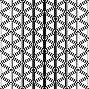 Soyut, dikişsiz geometrik altıgenler ve üçgen şablonlar. Vektör sanatı.