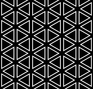 Soyut, dikişsiz geometrik altıgenler ve üçgen desenler. Vektör sanatı.