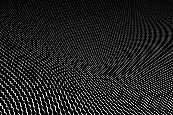 Abstrait Zig Zag Lignes Rayé Texture Sur Fond Noir Diminution — Image vectorielle