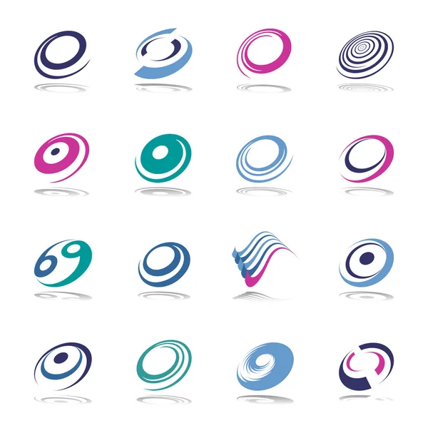 Elementos Diseño Establecidos Iconos Abstractos Arte Vectorial — Vector de stock