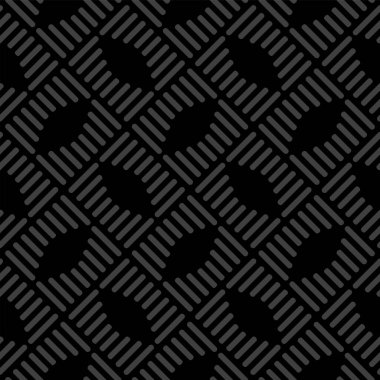 Kusursuz geometrik, siyah ve gri deseni ve dokuyu kontrol etti. Vektör sanatı.