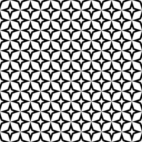 Abstract Seamless Geometric Black White Pattern Vector Art — Stock Vector