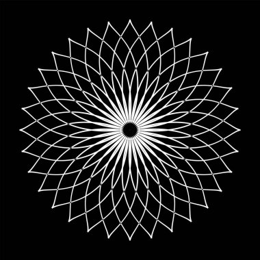 Soyut dekoratif geometrik daire deseni. Vektör sanatı.