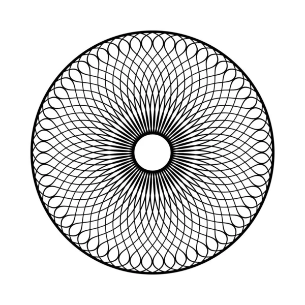 Abstraktní Dekorativní Geometrický Kruh Vektorové Umění — Stockový vektor