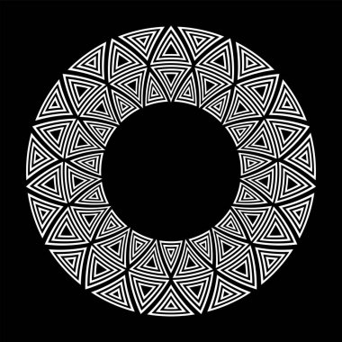 Soyut dekoratif geometrik daire deseni. Vektör sanatı.